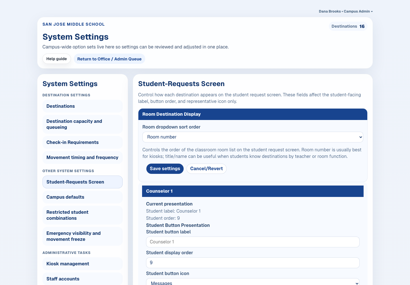 System Settings screenshot